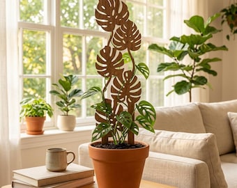 Wooden Plant Stake, Monstera Support, Plant Trellis, Indoor Plant Support, Houseplant Trellis, Potted Plant Stake, Wood Plant Support
