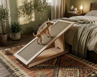 Hunderampe für Bett, Haustierrampe für Bett, hölzerne Hunderampe, verstellbare Hunderampe, Katzenbettrampe, ältere Hunderampe, Hunderampe für Couch, kleine Hunderampe