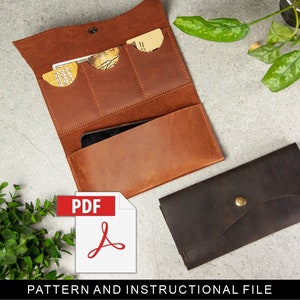 Leather wallet clutch pdf,Wallet clutch pattern,Leather clutch pattern,Leather women's wallet pattern,Wallet purse pattern