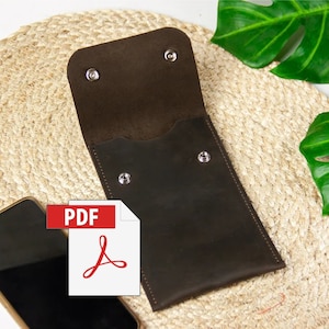 Patrones de funda de teléfono de cuero pdf, patrón de funda de iPhone, plantilla de funda de teléfono de cuero, patrón de billetera de teléfono, patrón de fundas de teléfono