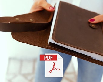 Leather notebook cover pdf, Leather notebook cover pattern, Leather journal cover pattern, Leather journal cover pdf