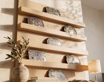 Buckle Display Case, Belt Buckle Display, Belt Buckle Rack, Display Shelf, Display Rack, Wood Display Case, Display Shelves, Buckle Display