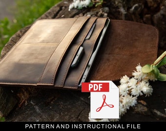 iPad sleeve pattern,iPad 11 case pdf,Leather iPad holder digital pattern,iPad leather case template,Leather IPad case pattern