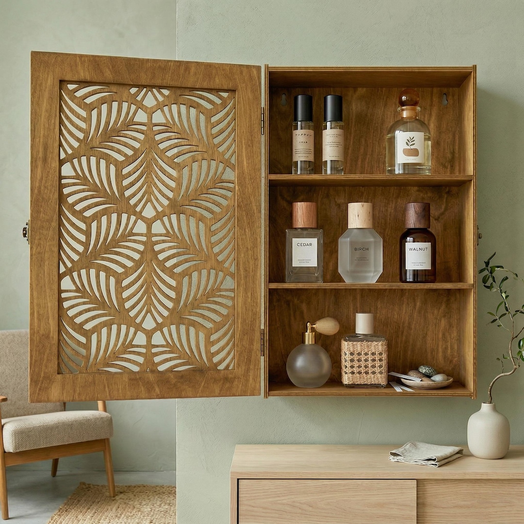 Perfume Cabinet, Fragrance Organizer, Perfume Storage Box, Wall Mounted ...