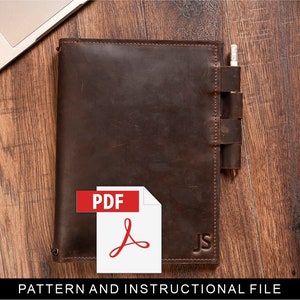 Leder Notizbuch Einband A4 pdf, Notizbuch Einband Muster, Notizbuch Einband Muster