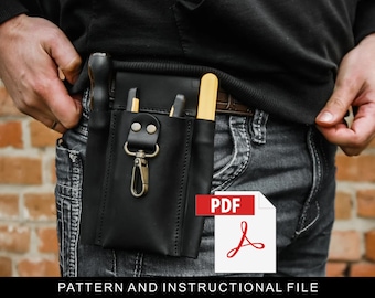 Tool pouch pattern,Tool belt pattern,Leather tool pouch pdf,Leather tool pouch template