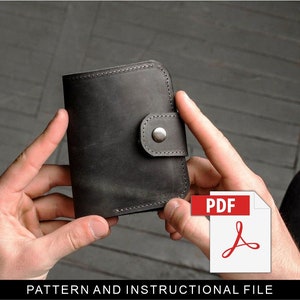 Patrón billetera pequeña de cuero, Billetera pequeña pdf, Billetera plegable de cuero pdf, Patrón billetera plegable de cuero, Patrón billetera hombre pequeño