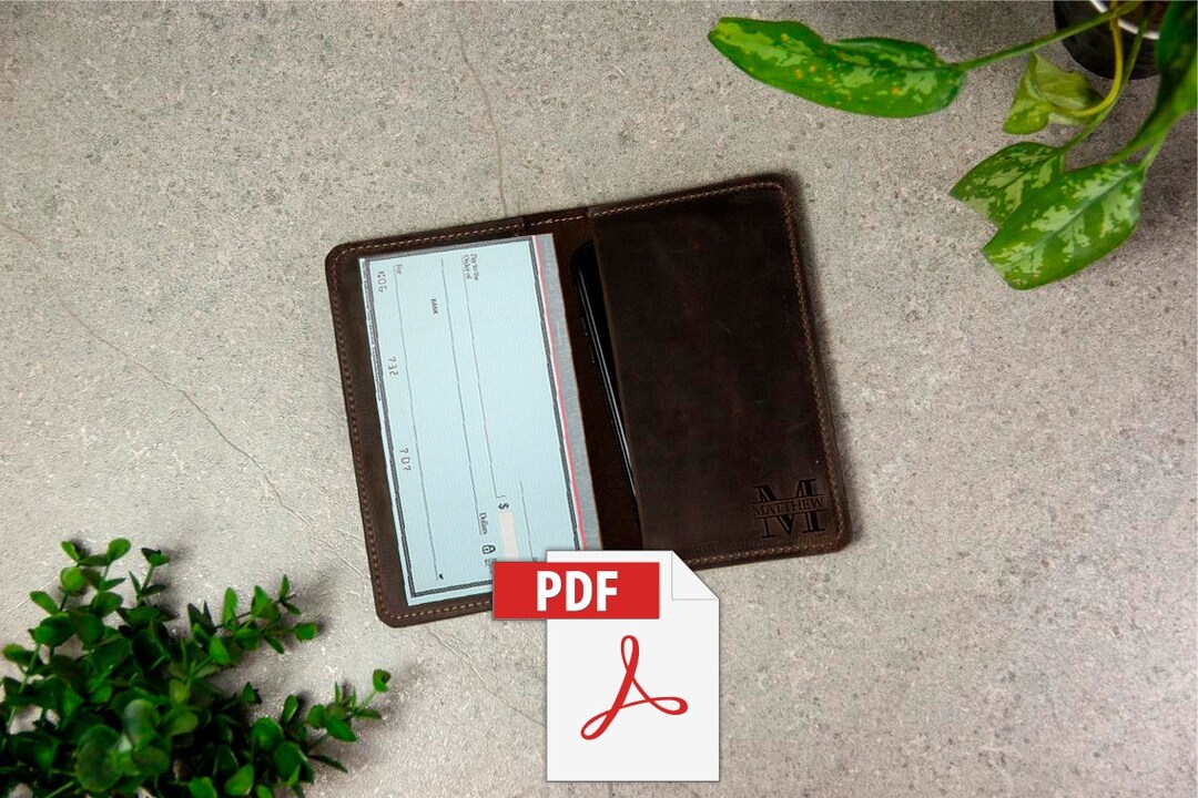 Checkbook Wallet Pattern Сheckbook Cover Pattern,long Wallet Pattern,leather Diy,wallet Template ...