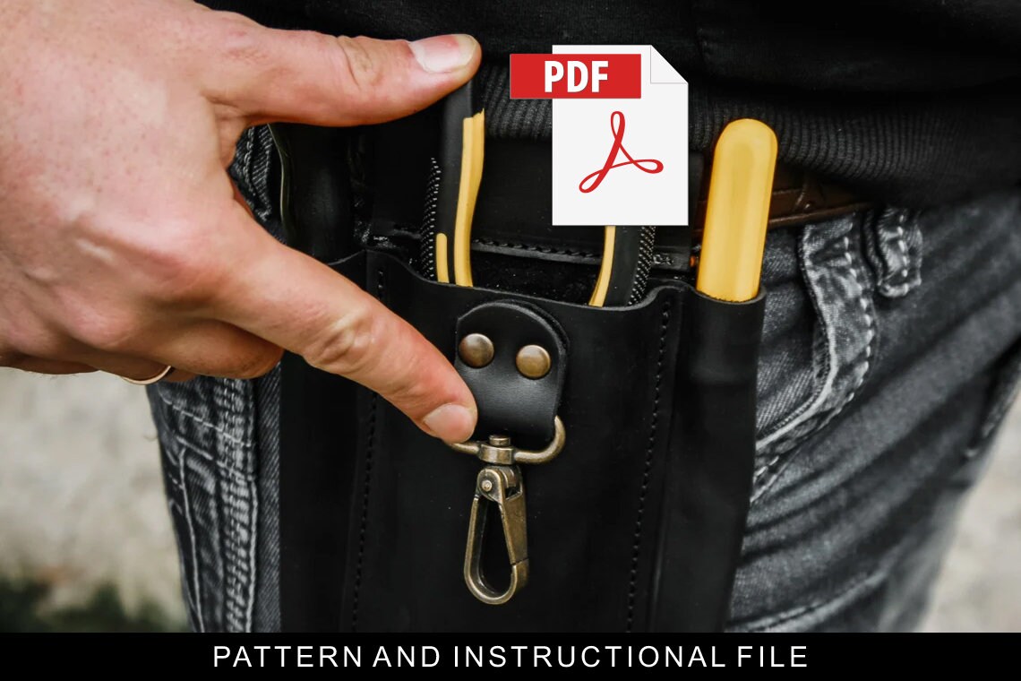 Tool Pouch Patterntool Belt Patternleather Tool Pouch Etsy