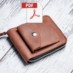 Padrão de carteira pequena, Mini carteira pdf, Padrão de carteira de bolso, Carteira masculina pdf, Carteira artesanal pdf