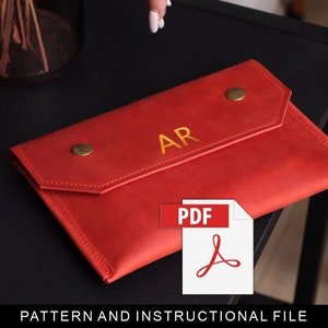 Modèle de portefeuille enveloppe, modèle de portefeuille femme, pochette femme pdf, modèle de pochette en cuir pdf, modèle de pochette,
