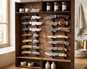 Knife Display Case, Pocket Knife Display, Knife Organizer, Knife Display Shelf, Knife Storage, Knife Holder, Kitchen Storage, Display Case