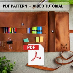 Astuccio per pennelli in pelle PDF, modello per astuccio portapenne, modello per astuccio portapenne, modello per rotolo portapenne, astuccio portapenne in pelle PDF, rotolo portapenne per artisti PDF