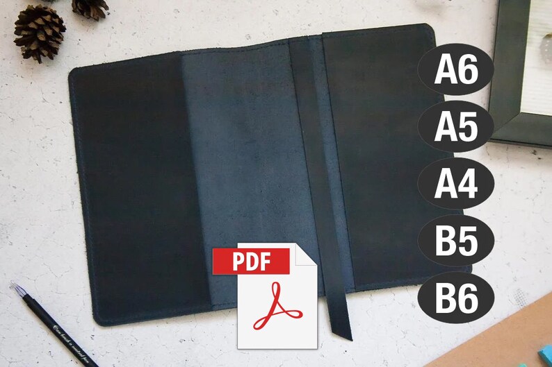 A4 Notebook Cover Leather Patternleather Notebook Pdf - Etsy