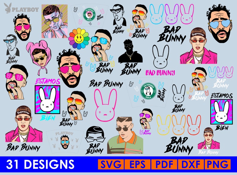 Download Bad bunny svg file cricutBad bunny svg bundleBad bunny | Etsy