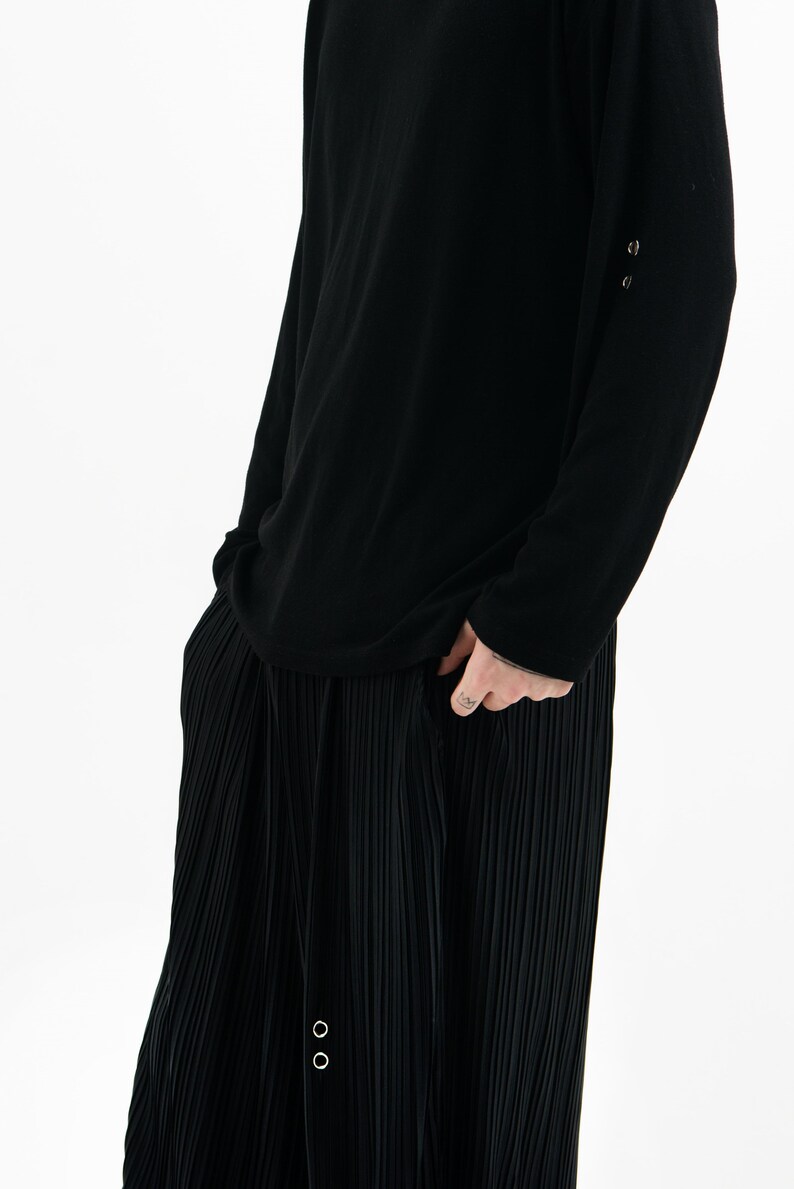 wide pleats pants image 3