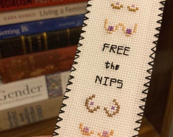 Libera el patrón de punto de cruz Nips, puntada de marcador feminista