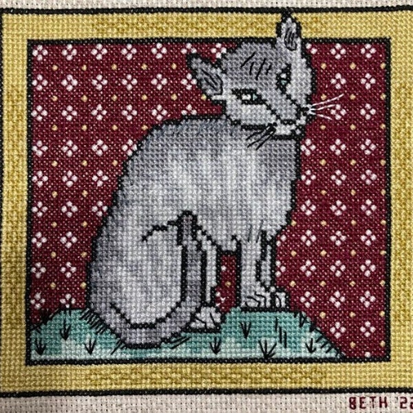 Medieval Cat PDF Cross Stitch Pattern