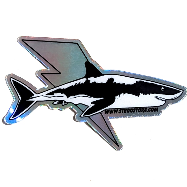 Shark Jolt Holographic Sticker
