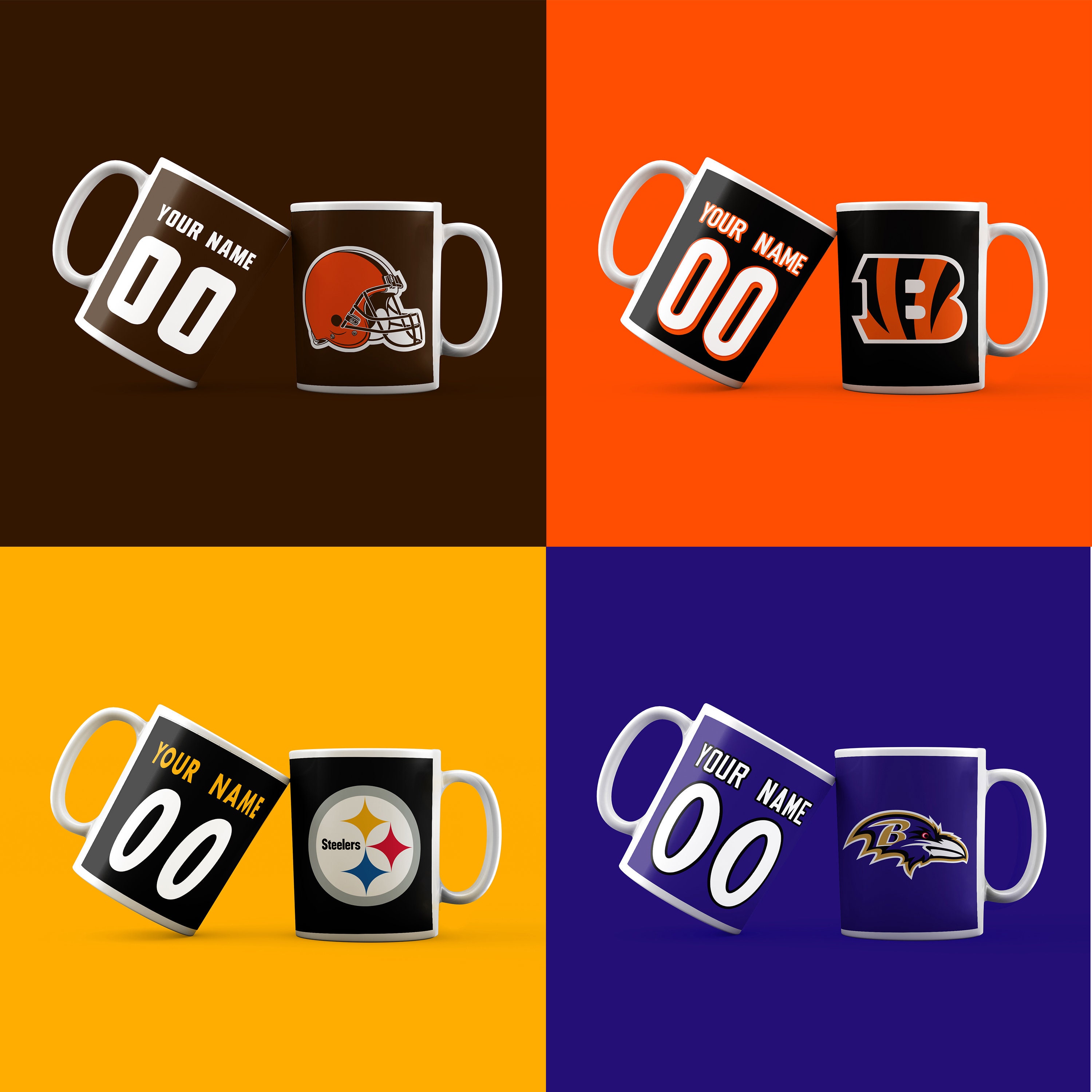 Personalised NFL Mug All 32 Teams Etsy