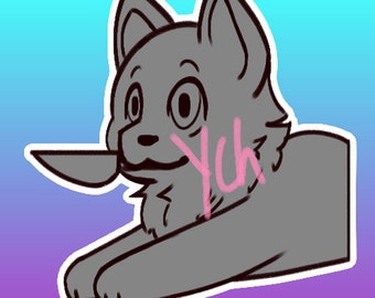 KNIFE YCH Furry Telegram Sticker