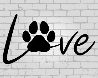 Dog Paw Love svg, Dog Love svg, dog svg, paw svg, dog paw svg, dog lover svg, paw print svg, pet svg