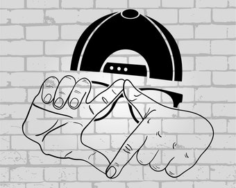 Sombrero Manos Gafas SVG, gafas svg, Sombrero svg, Manos svg