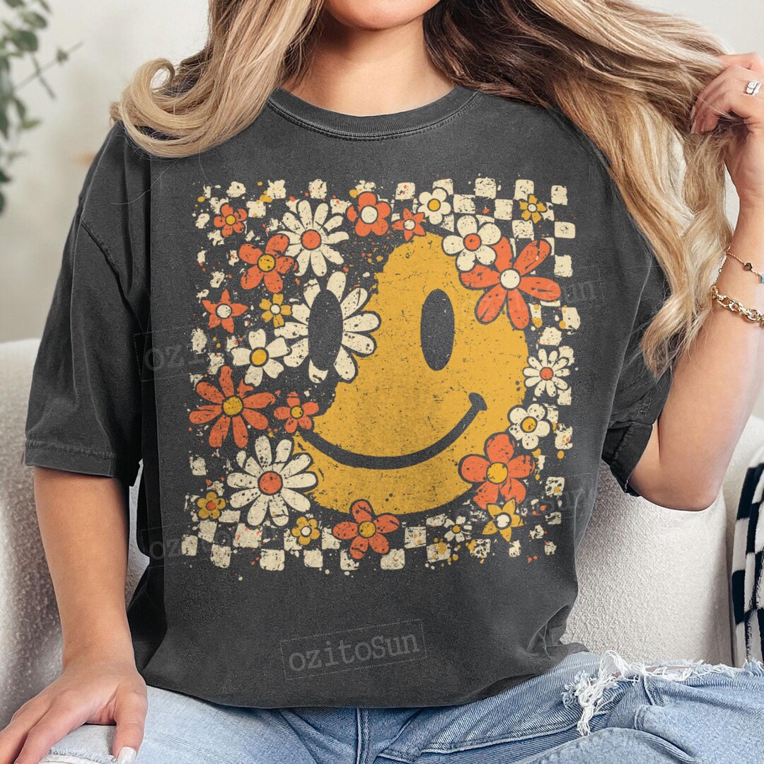 Floral Fall Smiley Face Png, Fall Smiley Face PNG, Floral Pumpkin ...