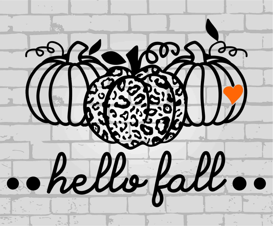 Pumpkin Svg Hello Fall Svg Halloween Svg Pumpkin Clipart - Etsy