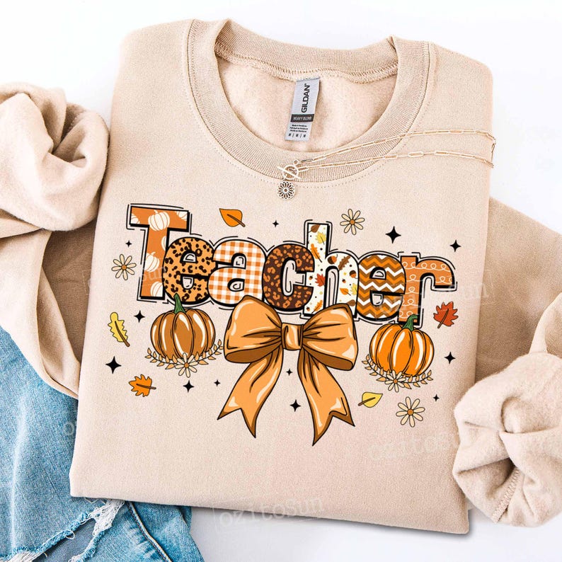 Teacher Fall Coquette PNG, Autumn Teacher Sublimation, Teach Love ...
