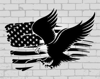 Distressed American flag with an eagle SVG, Eagle svg, patriotic svg, 4th of july svg, american flag svg, flag svg, distressed flag svg