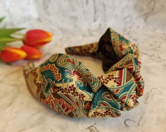 Liberty knot headband| Ianthe | Tana Lawn Cotton | Flexible | adjustable | wide headband