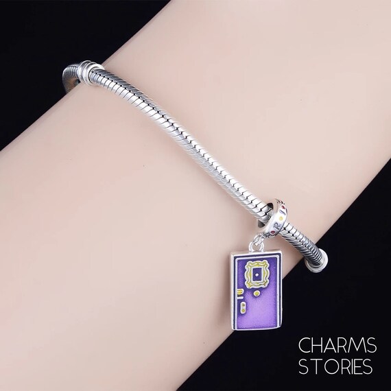 Pandora purple shop charm bracelet