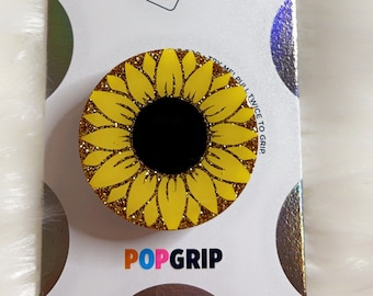 Sunflower Popsocket / Phone grip / Badge Reel