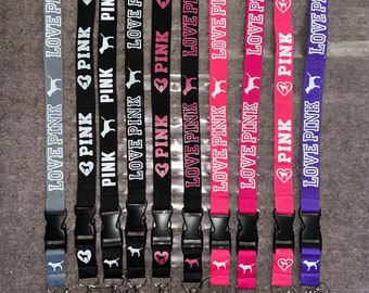 Victoria secret pink keychain lanyard sale