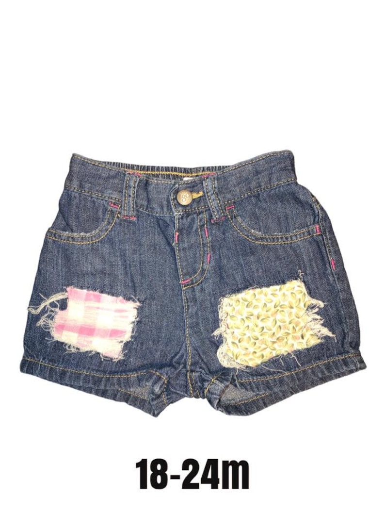 Toddler Floral Patched Distressed Shorts