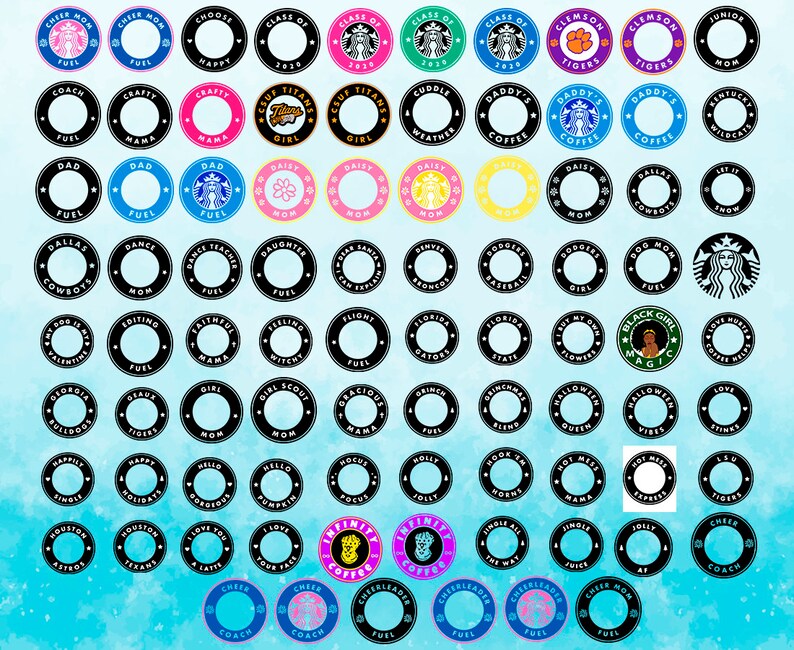 Download 1500 Starbucks SVG Mega Bundle Files For Cricut Cameo | Etsy