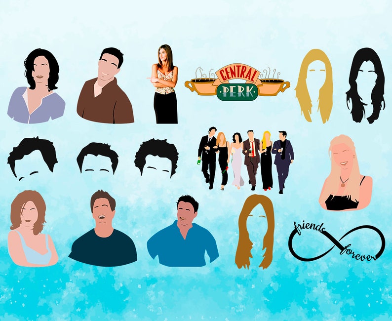 Download Friends TV Show SVG Bundle 1000 Cricut Silhouette Friends ...