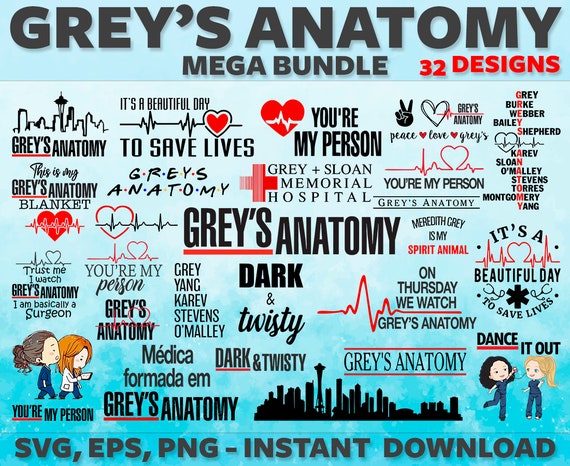 photo Transparent Greys Anatomy Svg greys anatomy svg bundle for cricut silhouette 32 clipart etsy