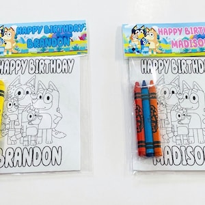 Bluey Coloring Packs, Blue Party Favors, Bluey Coloring Pages, Bluey Party Packs, Bluey Birthday,