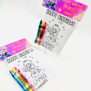 Princess Peach Coloring Packs, Party Favors, Coloring pages, Kids Gifts,