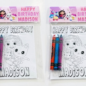 Gabby Dollhouse Coloring Packs, Gabby Dollhouse Party Favors, Gabby Dollhouse Coloring Pages, Gabby Dollhouse Party Packs