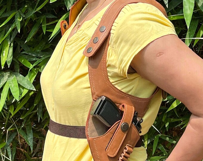 Leather Shoulder Holster & Magazine Pouch Fits Colt Etsy