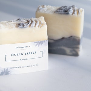 Ocean Breeze Bar Soap Handmade Soap All Natural Organic Soap Plant Based Gift for her Gift for him image 4