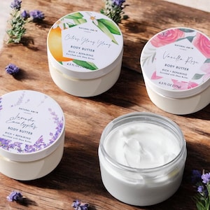 Vegan Body Yogurt | Moisturizing Body Butter | Shea Butter Lotion | Lavender, Vanilla Rose, Citrus | Self-Care| Birthday Gift