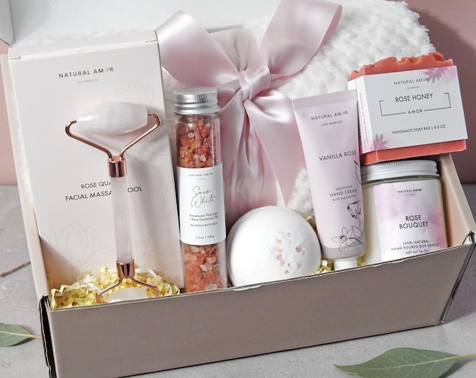Cozy Self Care Spa Gift for Her | Relaxation Set | Care Package for Friends| Birthday Gift| Blanket Gift Box