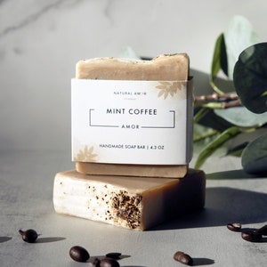 Coffee Mint Handmade Soap| Exfoliating |Gift for him| All Nature| Organic| Vegan| Christmas