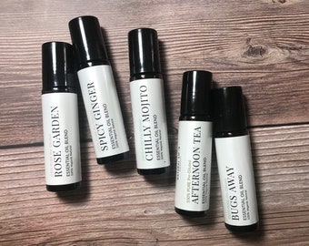 5pk Essential Oil Blends Roller| Roll On Set| Anxiety Relief Calming Meditative Remedy| Aromatherapy| Gift for Her| Gift for Him| Self Treat
