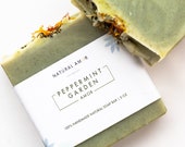 Peppermint Garden Soap Bar Handmade Soap All Natural Organic Soap 5 oz Gift for him Self care gift Spring Collection