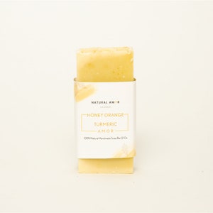 Mini pain de savon Savon artisanal Tout naturel Biologique Cadeau pour elle Cadeau de demoiselle d'honneur Cadeau d'anniversaire Honey Orange